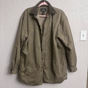 RedHead Men’s L Canvas Chore Jacket Corduroy Collar Plaid Lined Utility Vintage